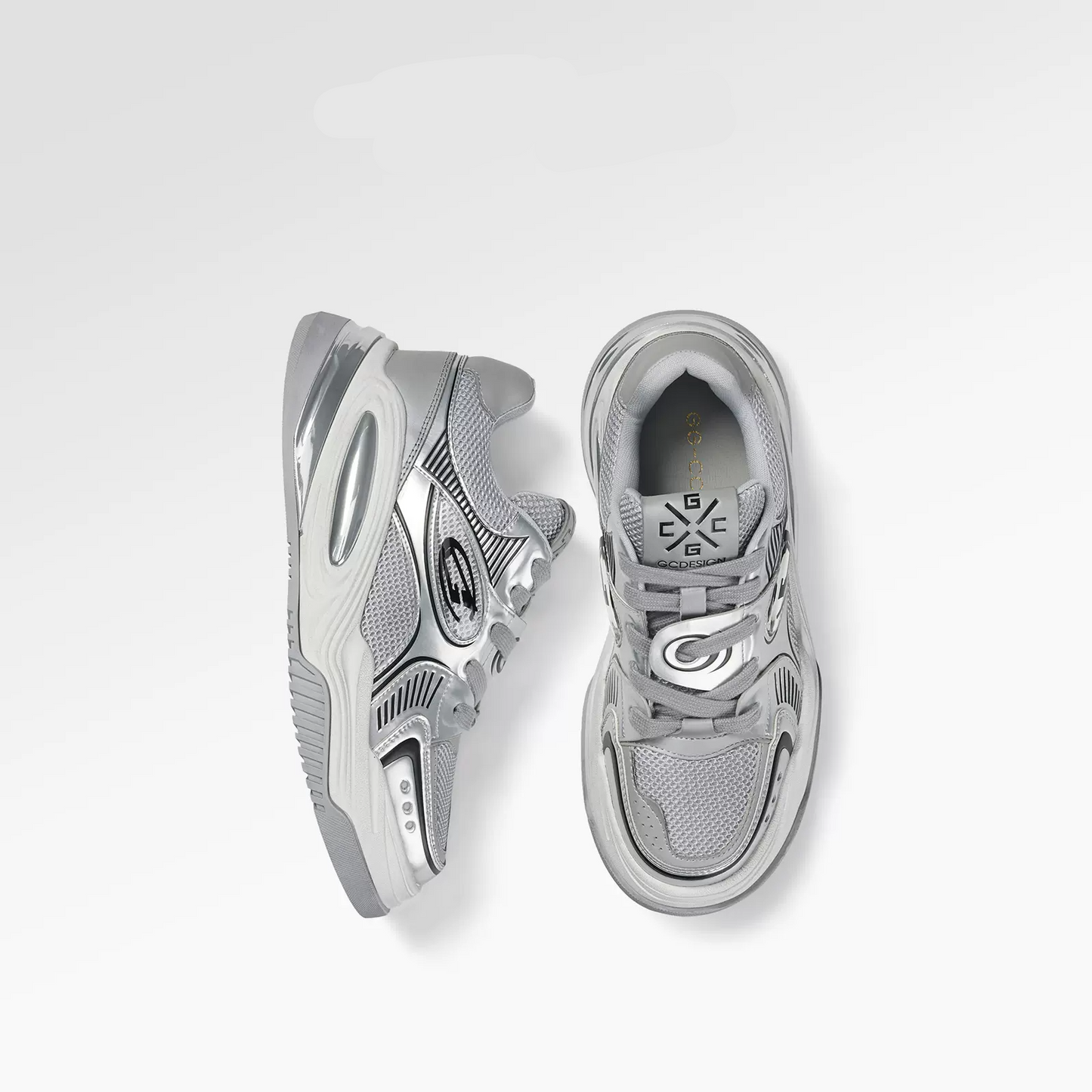 GGCC 2024 Spring New Trendy Silver Sneakers